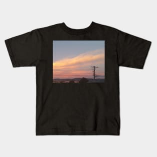 Powerlines at Sunset Kids T-Shirt
